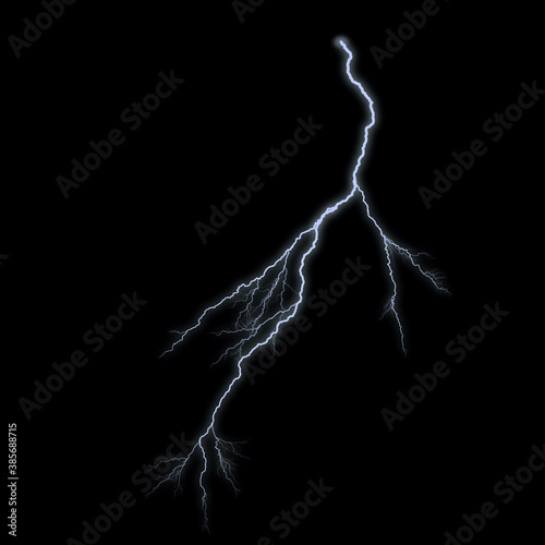 Lightning on a black background