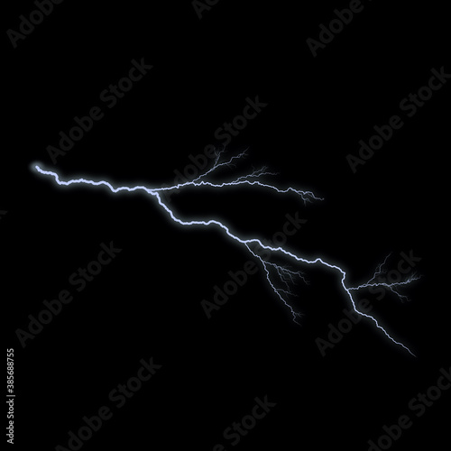 Lightning on a black background