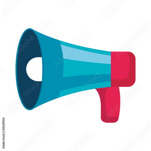 Megaphone icon design, Amplifer speaker bullhorn announce speech message communication and loud theme Vector illustration