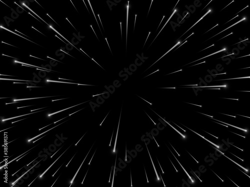 Space speed. Abstract starburst dynamic lines or rays. Vector illustration