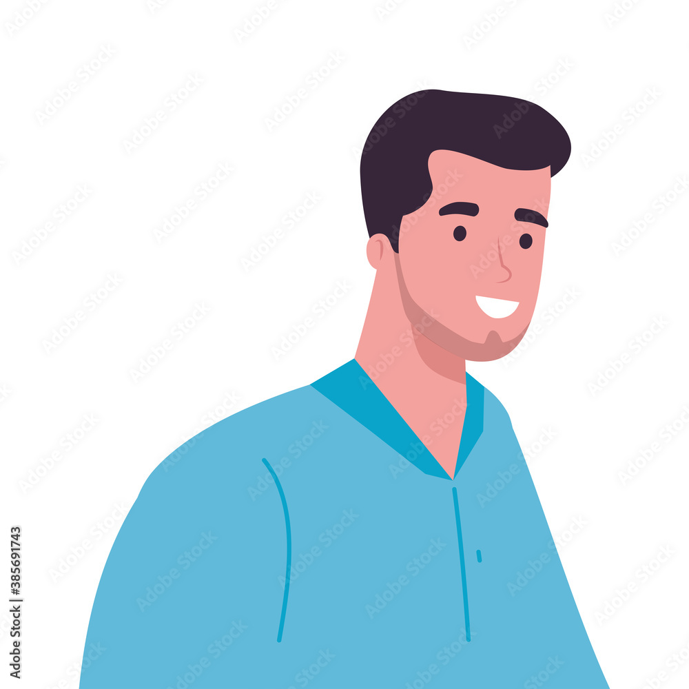 man cartoon design, Boy male person people human social media and portrait theme Vector illustration man cartoon design, Boy male person people human social media and portrait theme Vector illustration