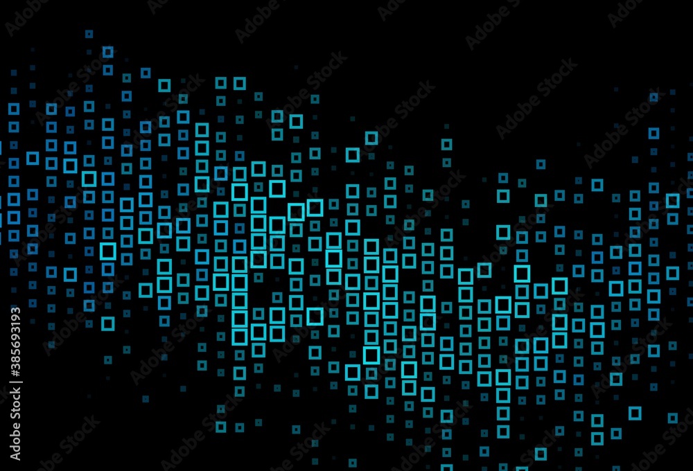 Dark BLUE vector background with rectangles.