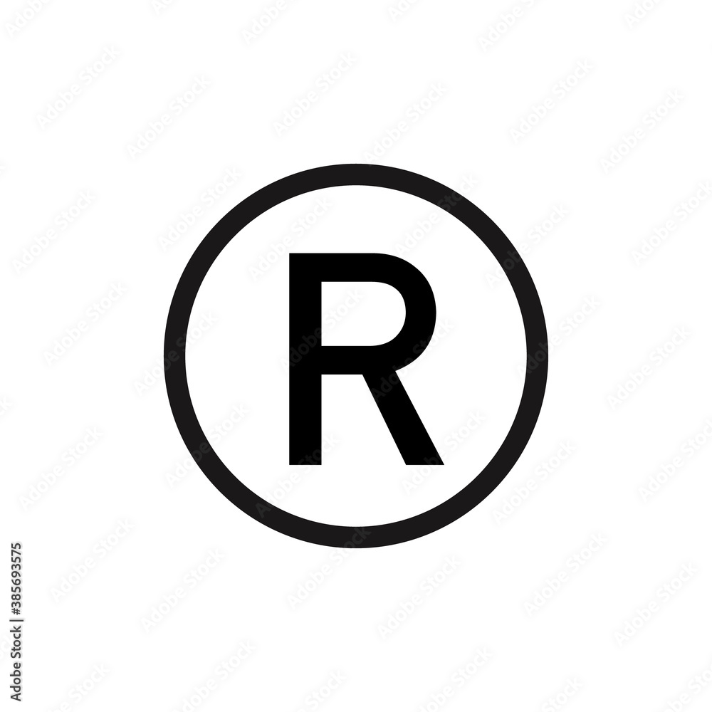 Registered Trademark symbol. Vector Registered Trademark symbol. Vector