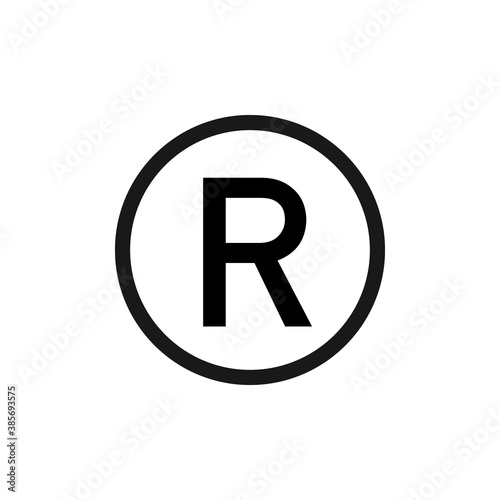 Registered Trademark symbol. Vector