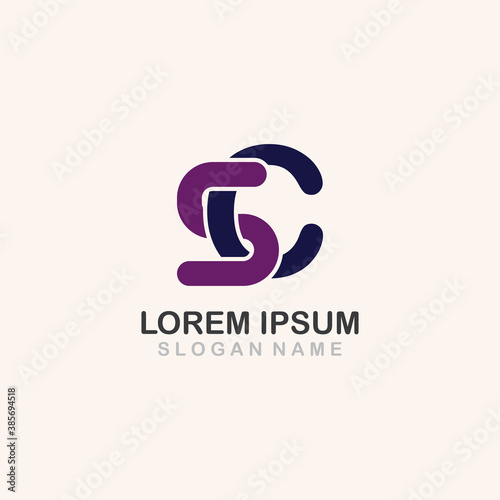 Initial SC, CS Logo Design inspiration creative business template symbol