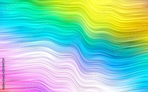 Light Multicolor  Rainbow vector background with liquid shapes.