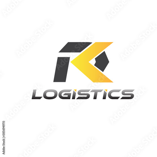 d k logistic logo design simple modern