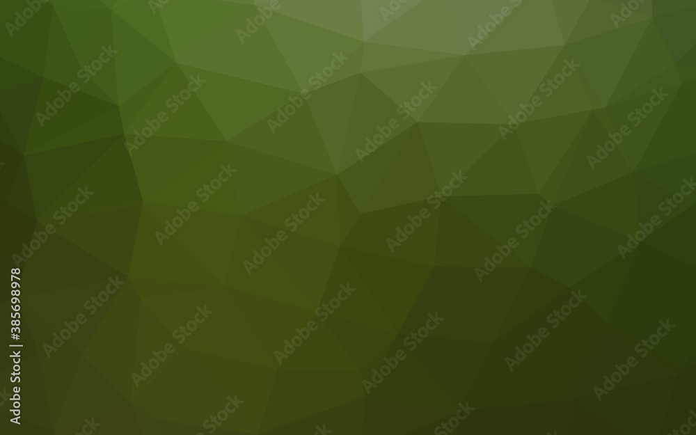 Light Green vector shining triangular pattern. Light Green vector shining triangular pattern.