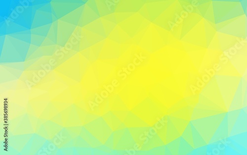 Light Blue  Yellow vector triangle mosaic texture.