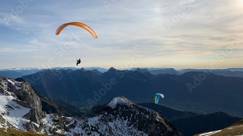 paraglider in the mountains