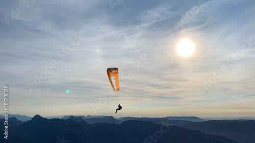 paraglider in the mountains