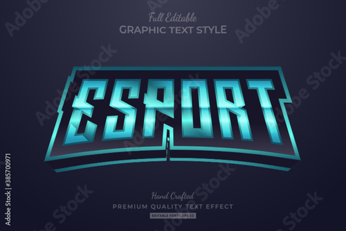 Esport Blue Editable Premium Text Style Effect