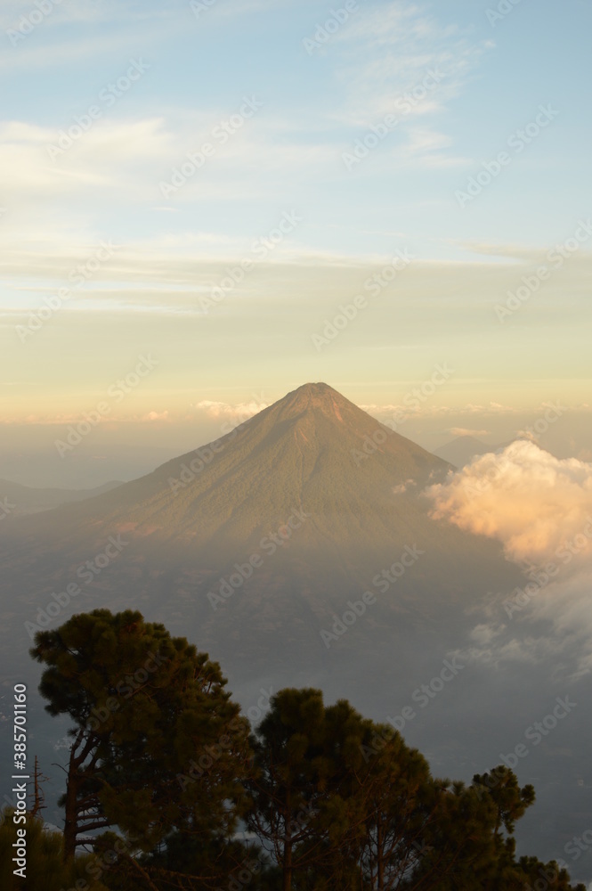 Camping with a view to a volcano eruption on Fuego and the active Volcan Acatenango in Guatemala Camping with a view to a volcano eruption on Fuego and the active Volcan Acatenango in Guatemala
