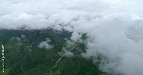 Mountains, rivers and clouds photo