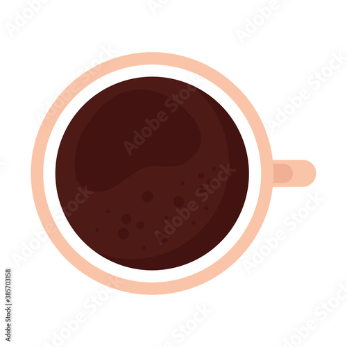 coffee mug isolated design of drink caffeine breakfast and beverage theme Vector illustration