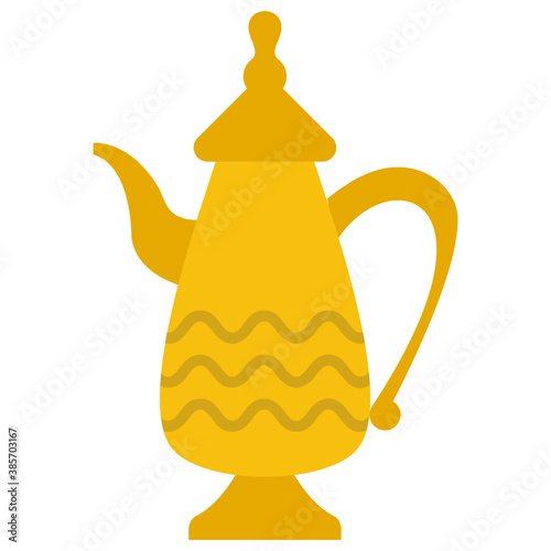 

an old fashioned teapot named dallah 
