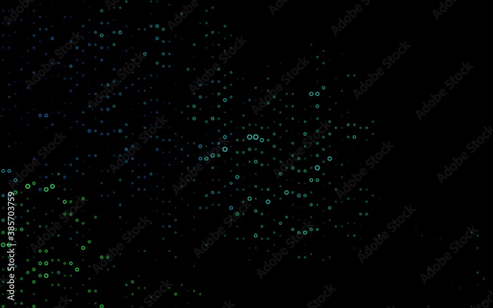 Dark Blue, Green vector texture with disks.