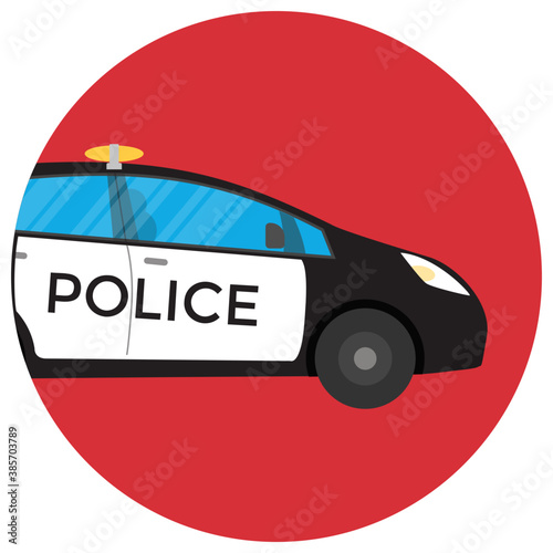 

Van having siren on the top, police van 
