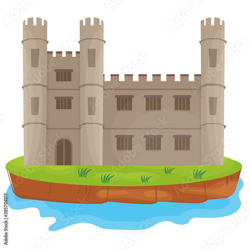 
A flat icon vector denoting castle 
