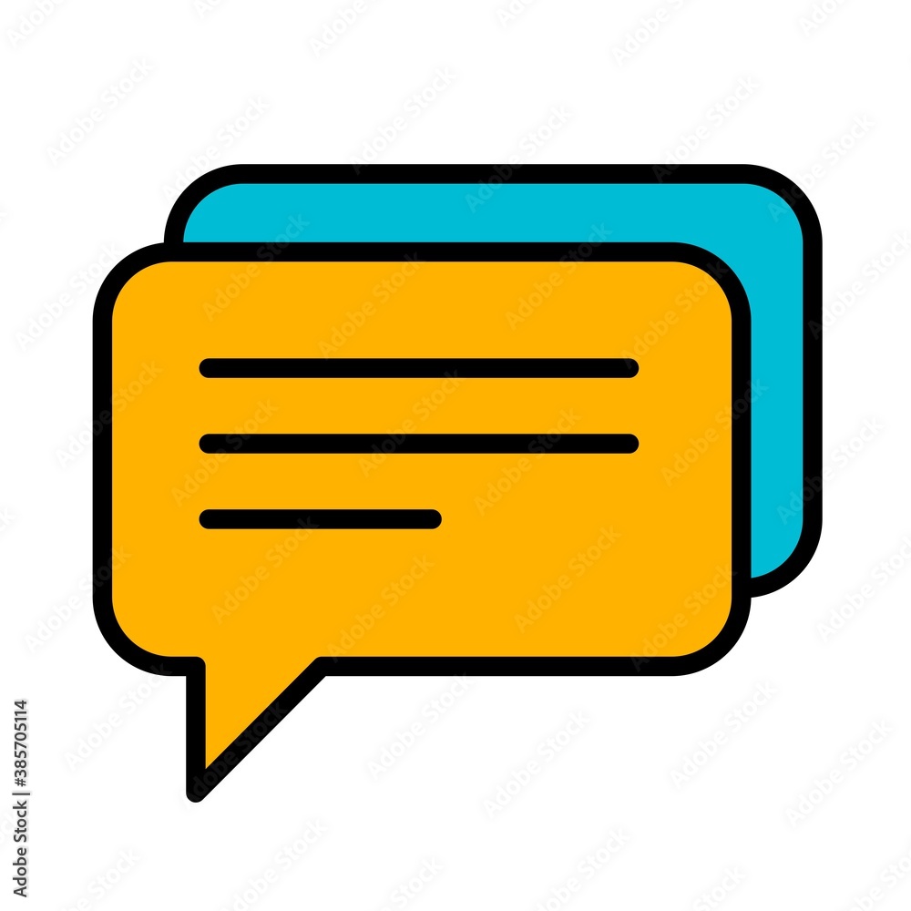 Dialog box icon design with outline. chat icon isolated on white background Dialog box icon design with outline. chat icon isolated on white background