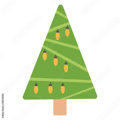 
spruce tree, christmas tree with lights and star
