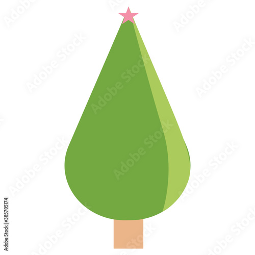 
spruce tree, christmas tree with lights and star
