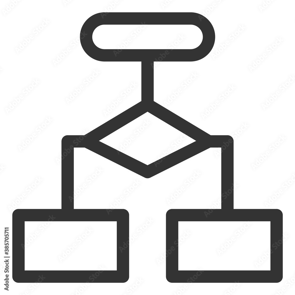Algorithm icon. Algorithm flow, diagram symbol or icon. Vector Algorithm icon. Algorithm flow, diagram symbol or icon. Vector