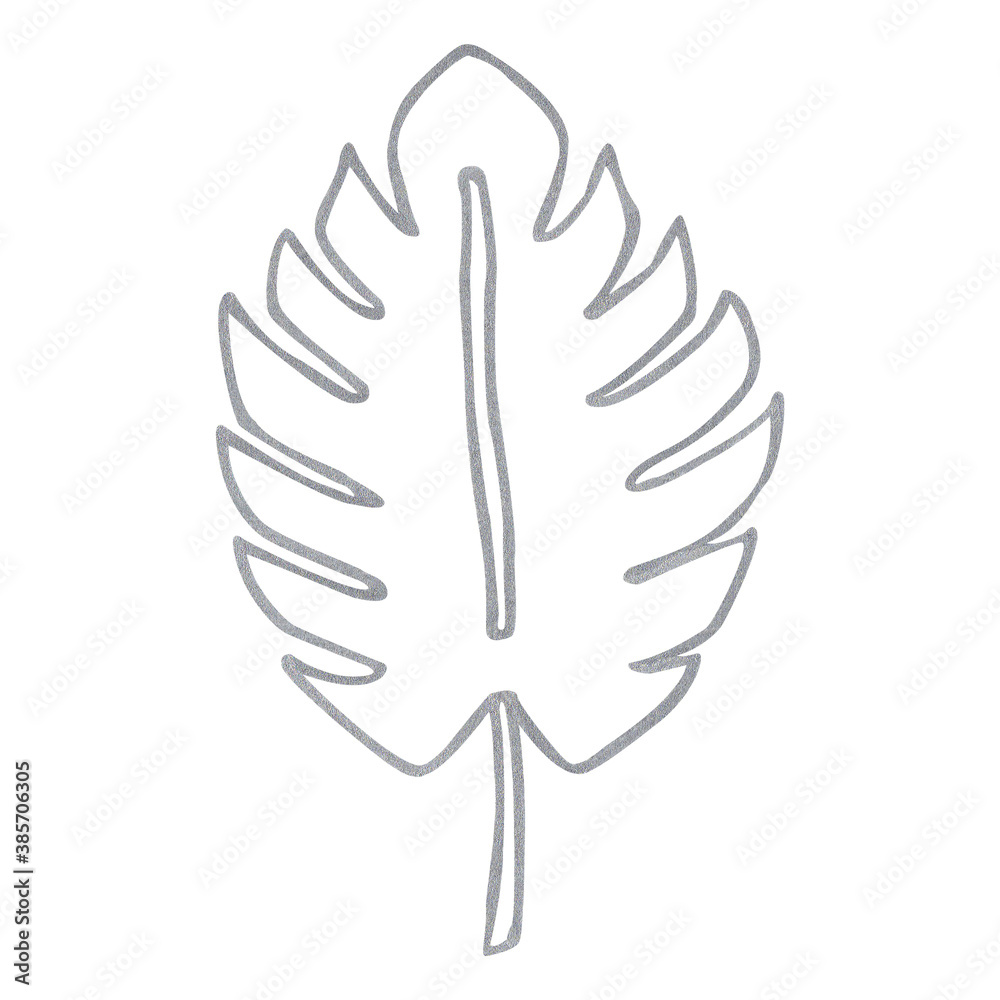 silver tropical leaves drawn with marker (600 DPI) silver tropical leaves drawn with marker (600 DPI)