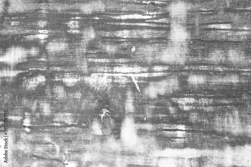 Quadro su tela creative wooden table with big scratched spots texture - pretty abstract photo b