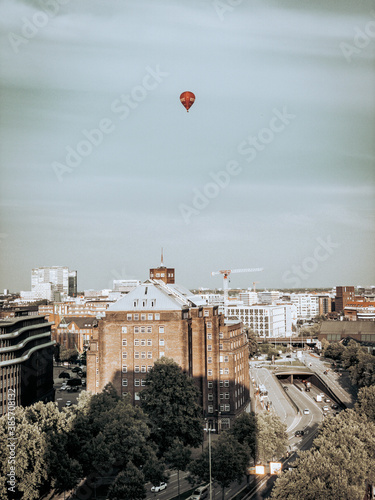 Hamburg city hot air balloon