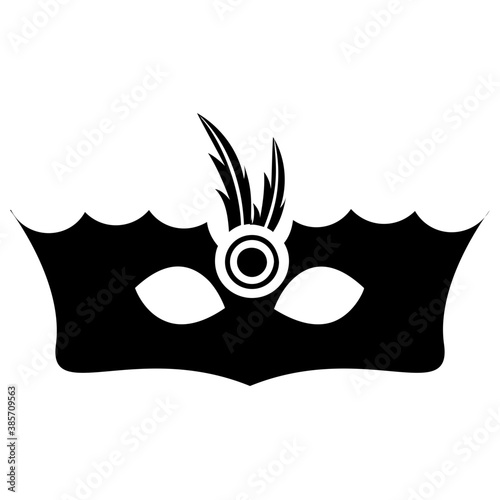 
Feather decorated eye mask 
