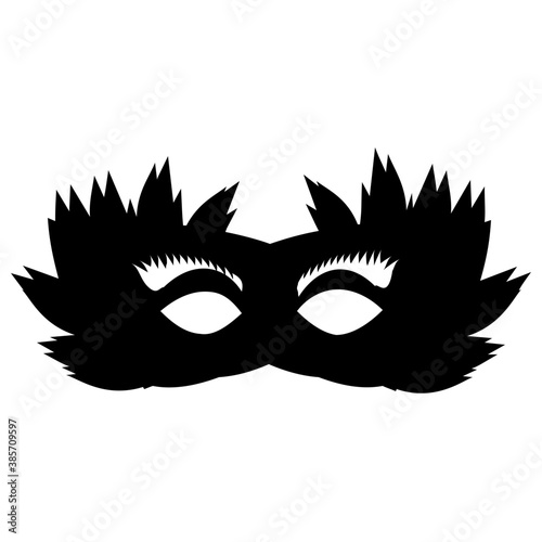 
Feather decorated eye mask 
