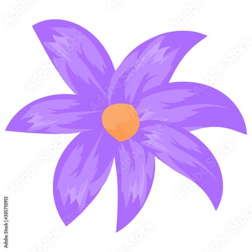 
A beautiful aster flower flat icon design 
