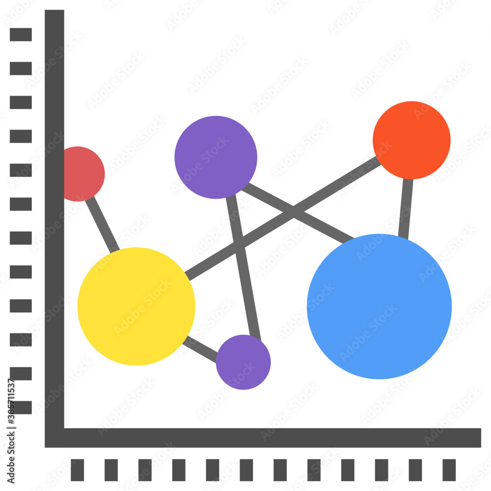 
Milestones in a line graph symbolizing control chart 
