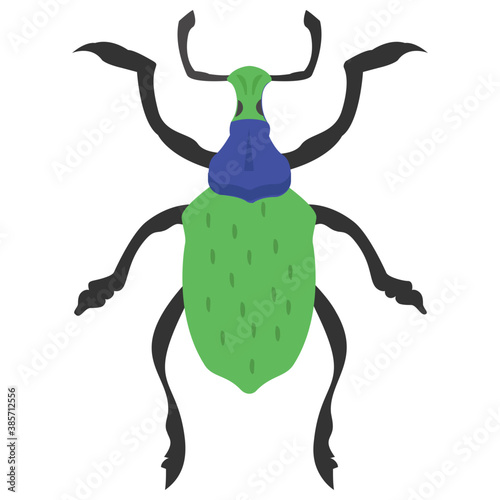 
Stag beetle with two arms containing sting
