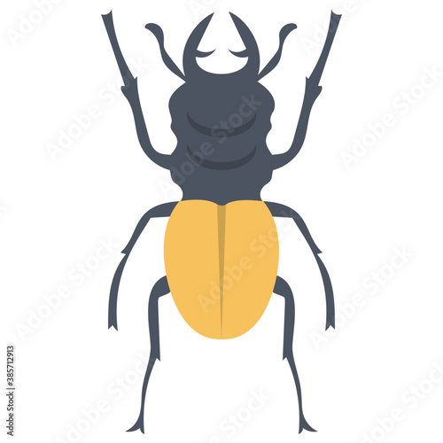 
Stag beetle with two arms containing sting
