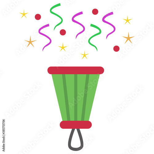  Confetti flat icon showing celebrations concept 