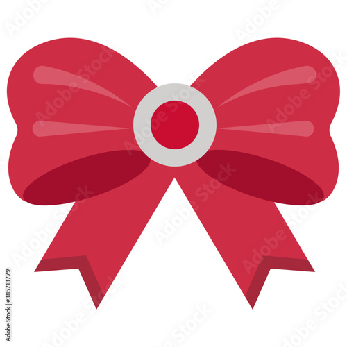 
Flat design icon of hairbow
