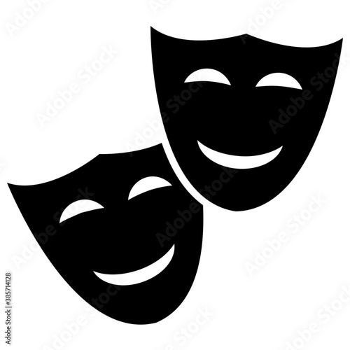 
Comedy and tragedy theater masks 
