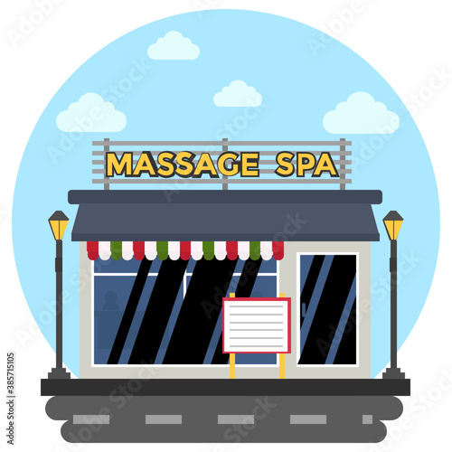 
Spa and massage center at outdoor place 
