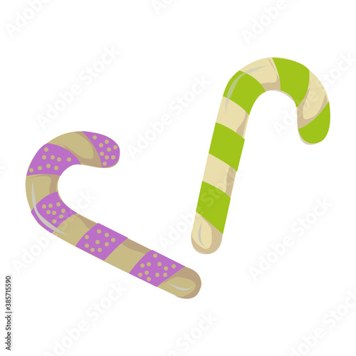 
Cane shaped lollipop candy for sucking snack 
