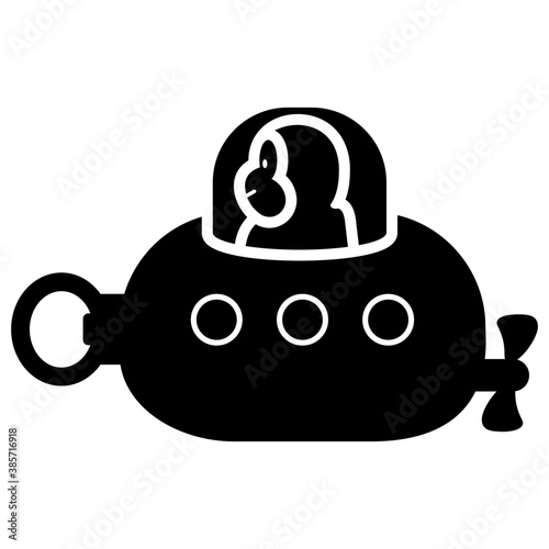 
Icon of a playing equipment depicting toy submarine
