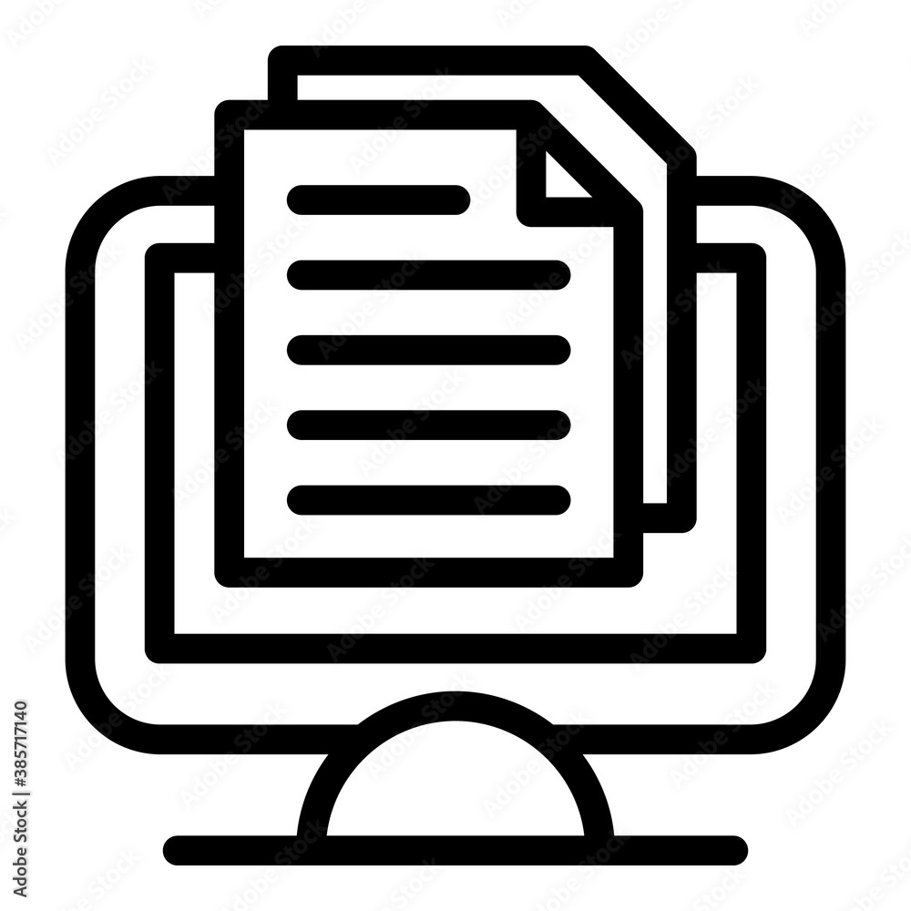 Web doc subscription icon. Outline web doc subscription vector icon for web design isolated on white background Web doc subscription icon. Outline web doc subscription vector icon for web design isolated on white background