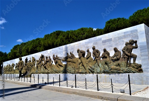 Canakkale war and martyrs commemoration and Turkish Flag