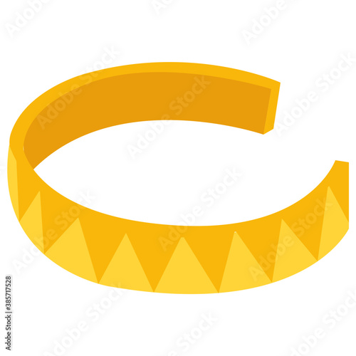 
Gold bangles used as a female jewelry 
