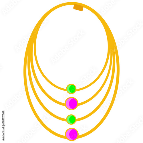 
A gold pendant with stone. 
