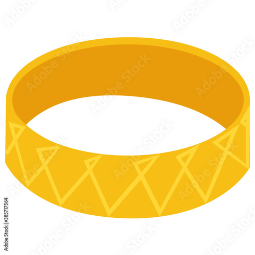 
Gold bangles used as a female jewelry 
