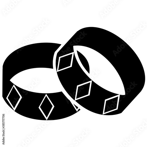 
Gold bangles used as a female jewelry 
