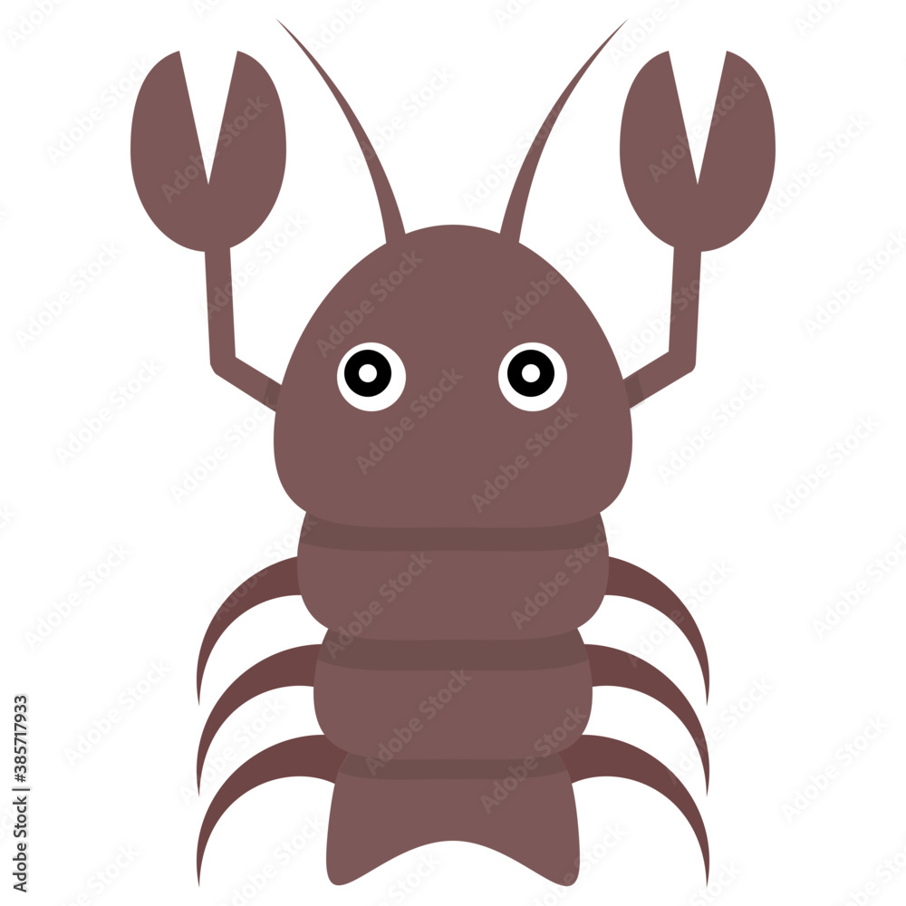 Obraz premium Cartoon crab icon design 