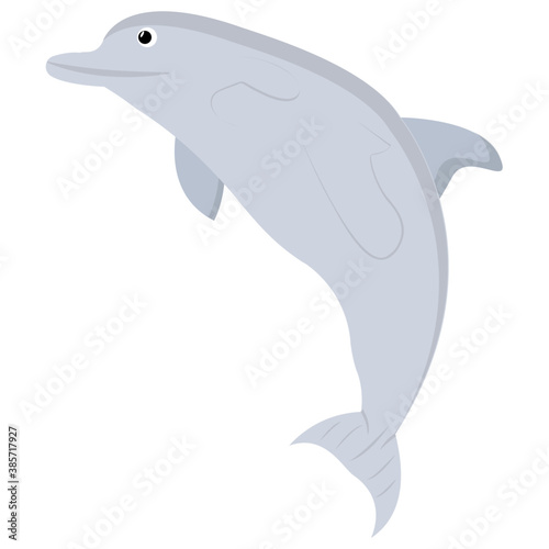  A cute aquatic cartoon fish vector icon 